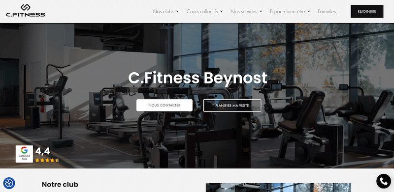 Aperçu du site C.fitness